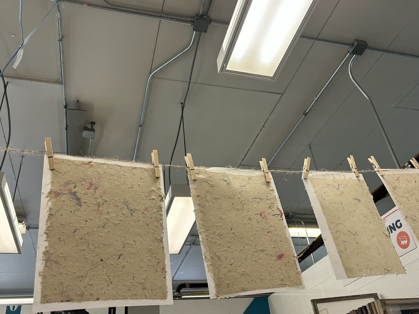 Handmade specialty paper crafted from banana and pineapple leaf fiber pulp